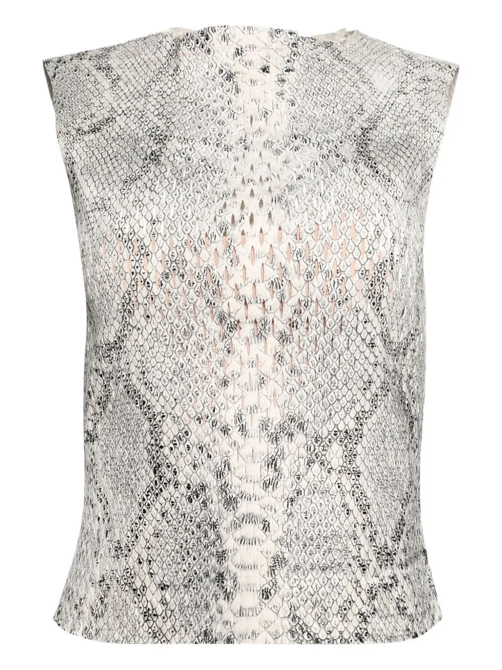 Alexander Wang snakeskin-print sleeveless top | blanc | Image 1