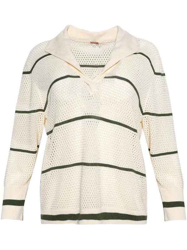 Johanna Ortiz Poca Vela Polo Top in Neutrals