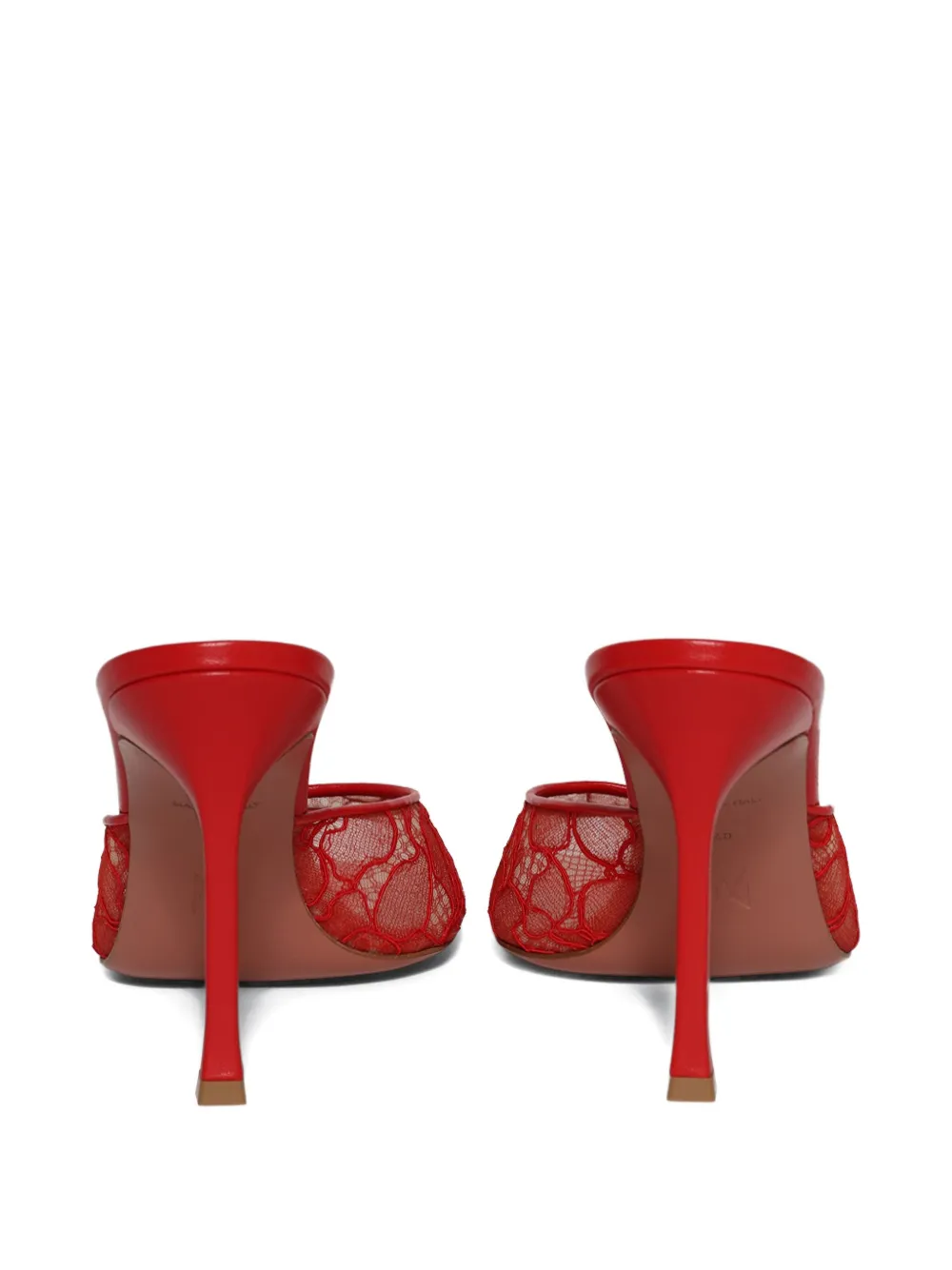 Amina Muaddi 95mm Alexa Lace Slipper sandals | Heeled Sandals | Image 2