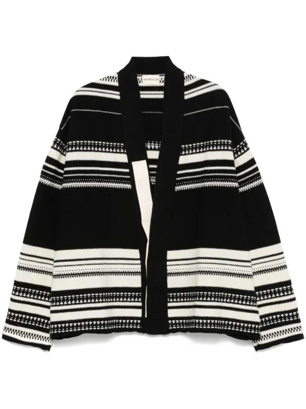 MORDECAI Striped Cardigan Black FARFETCH PH