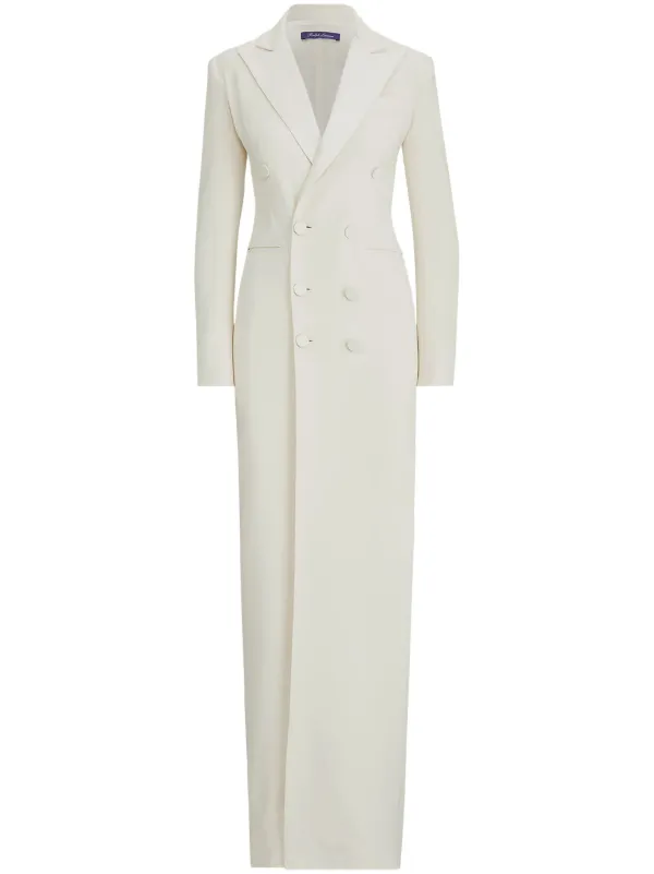 ralph lauren silk maxi dress Polo Ralph Lauren Open-back Draped Satin Gown - Women - Brass Dresses