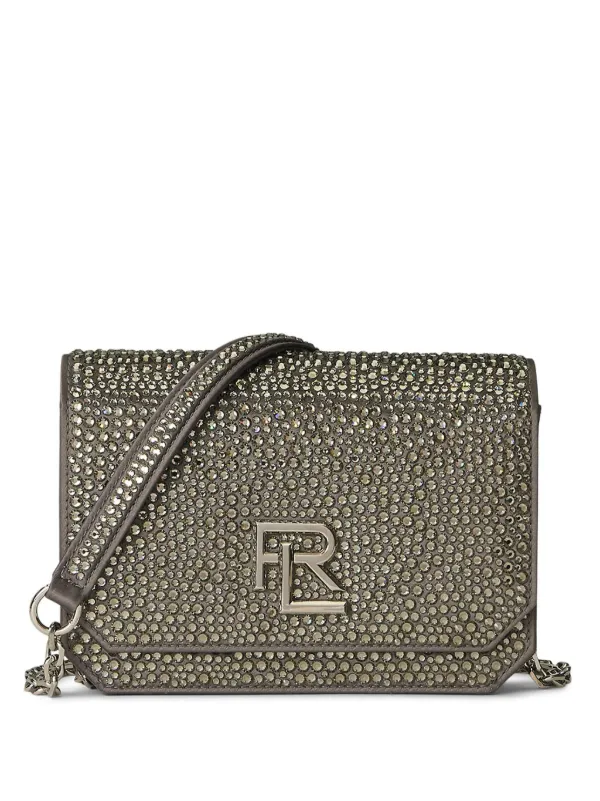 Ralph Lauren Collection Crystal-embellished Satin Bag in Grey