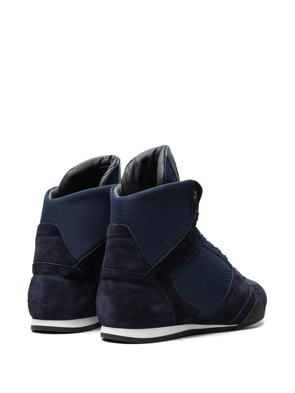 Versace High Top Greek Key "Navy" sneakers Blue