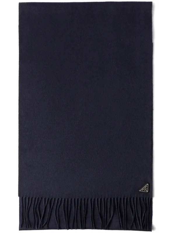 Prada シルクカシミア スカーフ | ブルー | FARFETCH JP