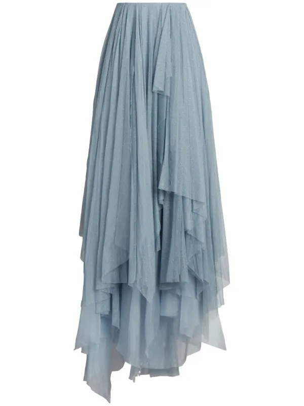 Ralph Lauren Collection Alvey Tulle Maxi Skirt in Blue