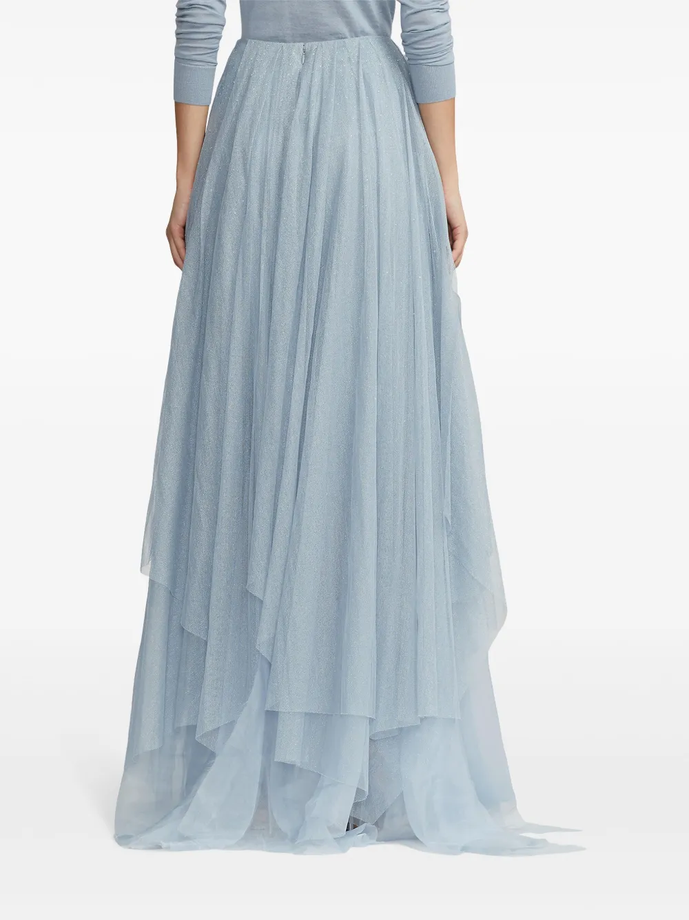 Ralph Lauren Alvey Tulle Maxi Skirt In Blue