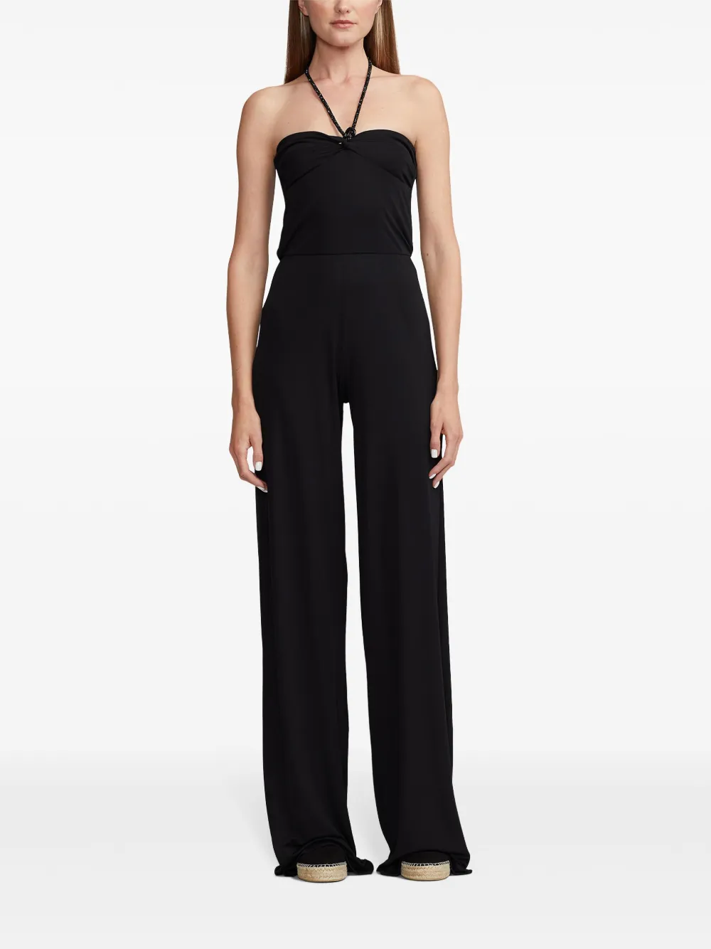 Ralph Lauren Collection Jumpsuit met halternek Zwart