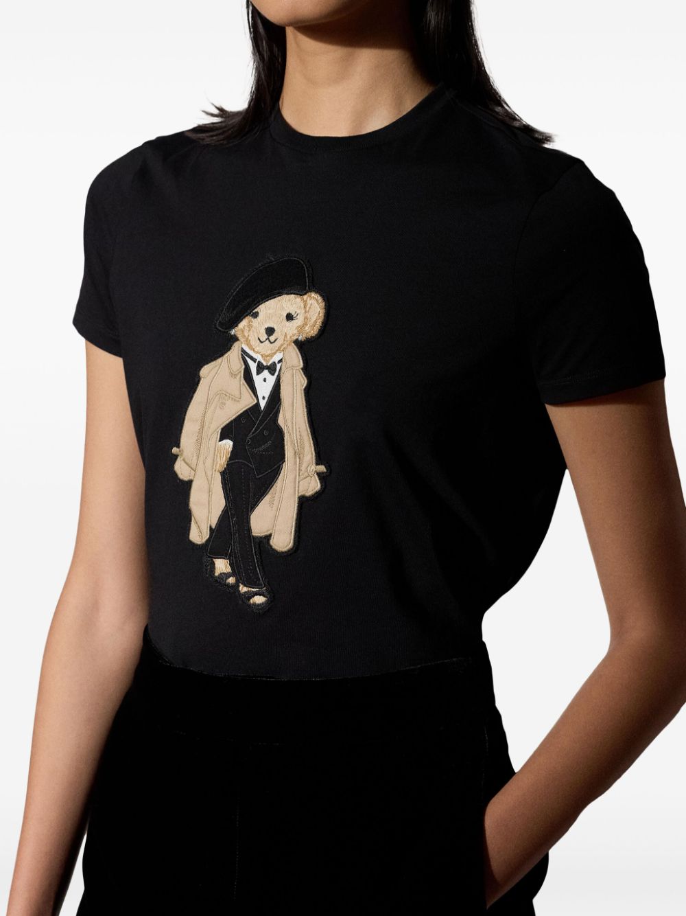 Ralph Lauren Collection Trench Polo Bear cotton T-shirt Women