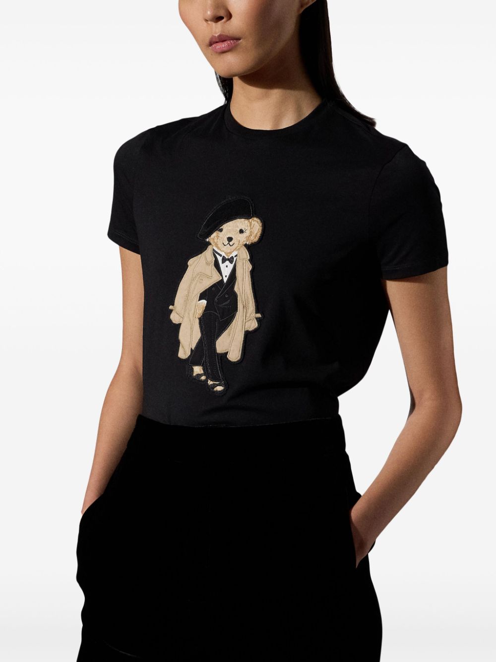 Ralph Lauren Collection Trench Polo Bear cotton T-shirt Women