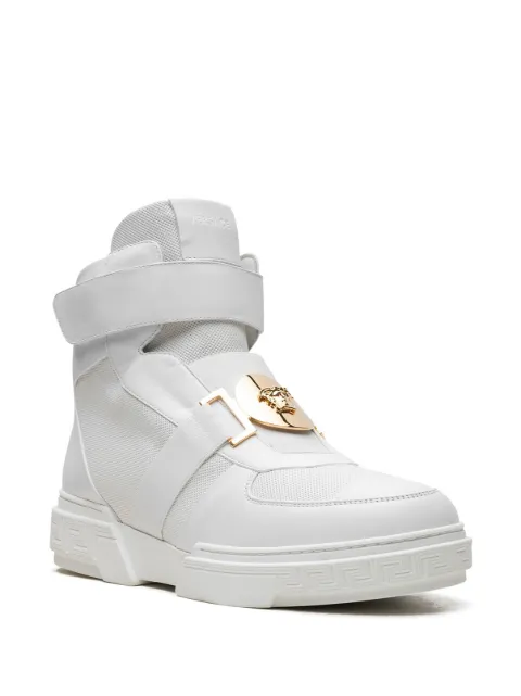 Versace mens high top shoes clearance