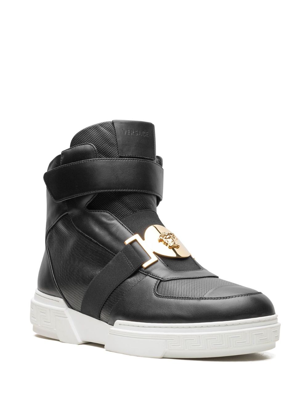 Versace Medusa-plaque high-top "Black" sneakers - Zwart