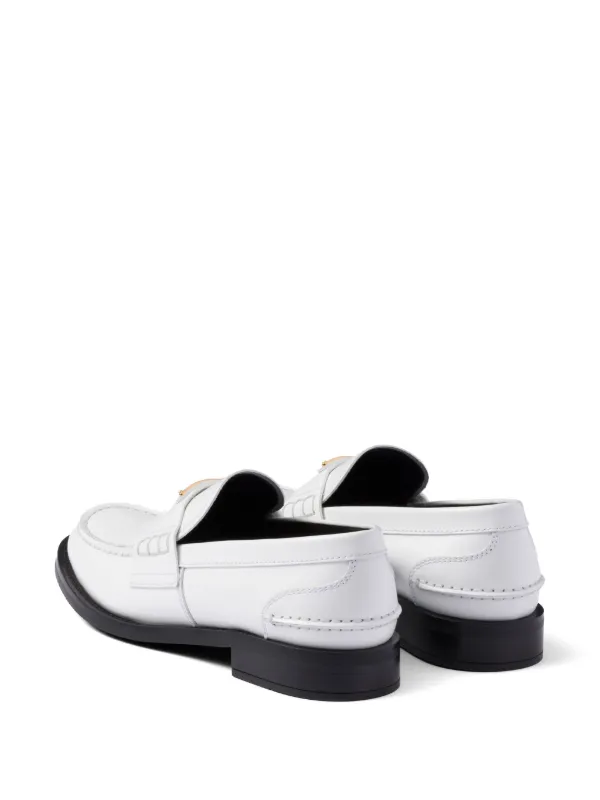 定価17万 プラダ モノリス ローファー 5 5 PRADA ホワイト 白