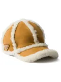 Prada shearling baseball cap - Neutrals