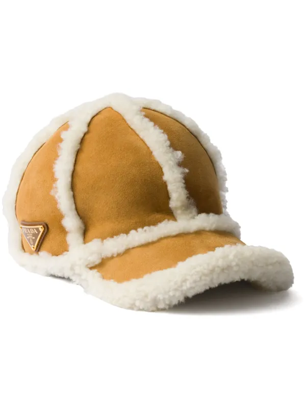 ・PRADA ・帽子　冬用・フライトキャップ もこもこ】PRADA◇Re-Nylon フライトキャップ 耳当て付き ロゴ (PRADA