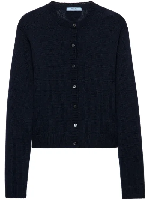 Prada cardigan en cachemire - Bleu - Prada - Modalova