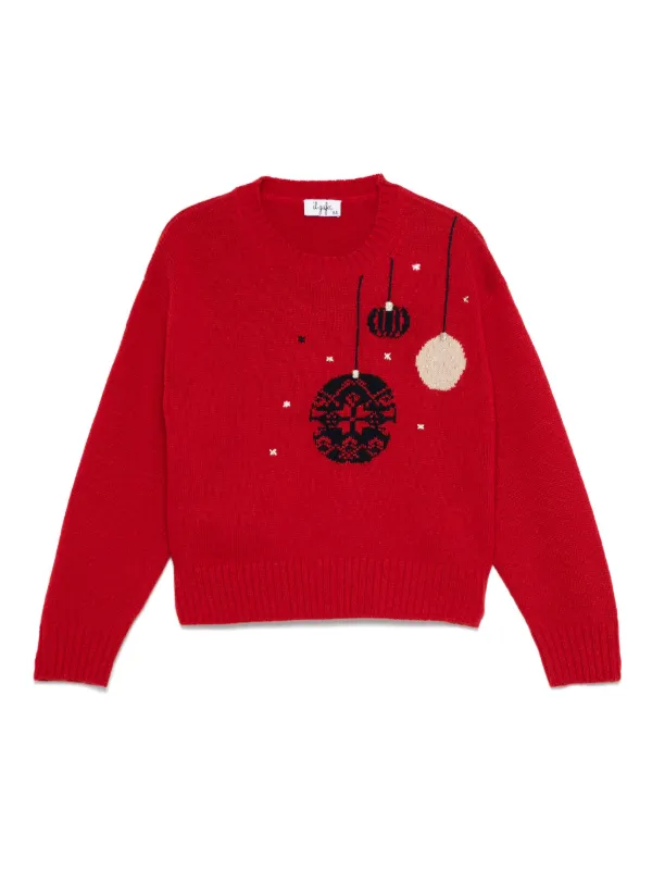 羊毛フェルト Listed exclusively for gloriafung0207 Il Gufo Wool Sweater | Red | FARFETCH PL