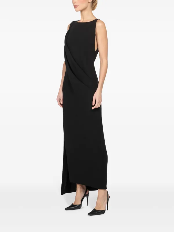 blue dress for baby girl BRANDON MAXWELL Size 6 Black Viscose Blend Ruffle One Shoulder Column – Sui  Generis Designer Consignment main image 0