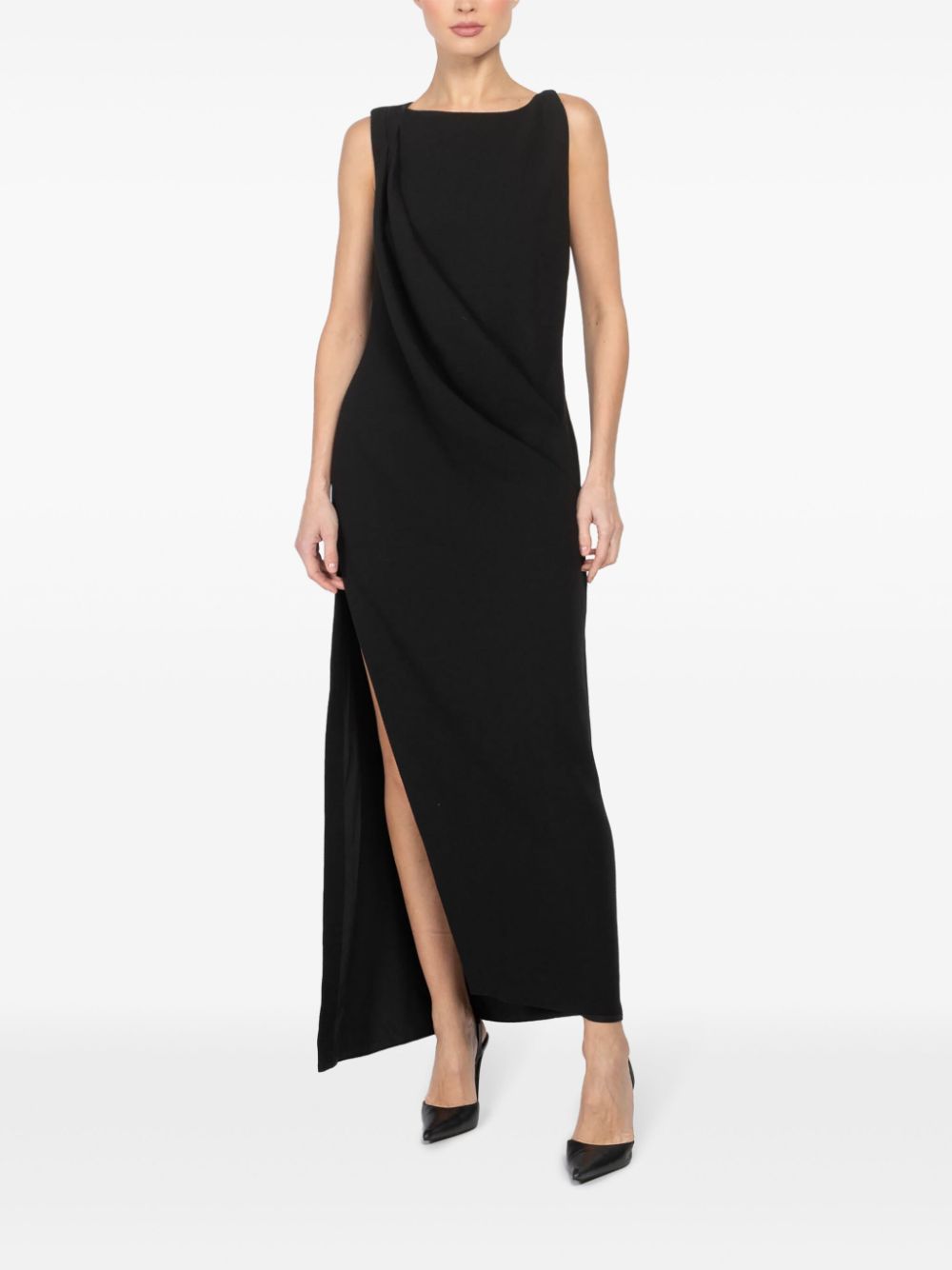 Brandon Maxwell Alina maxi-jurk - Zwart