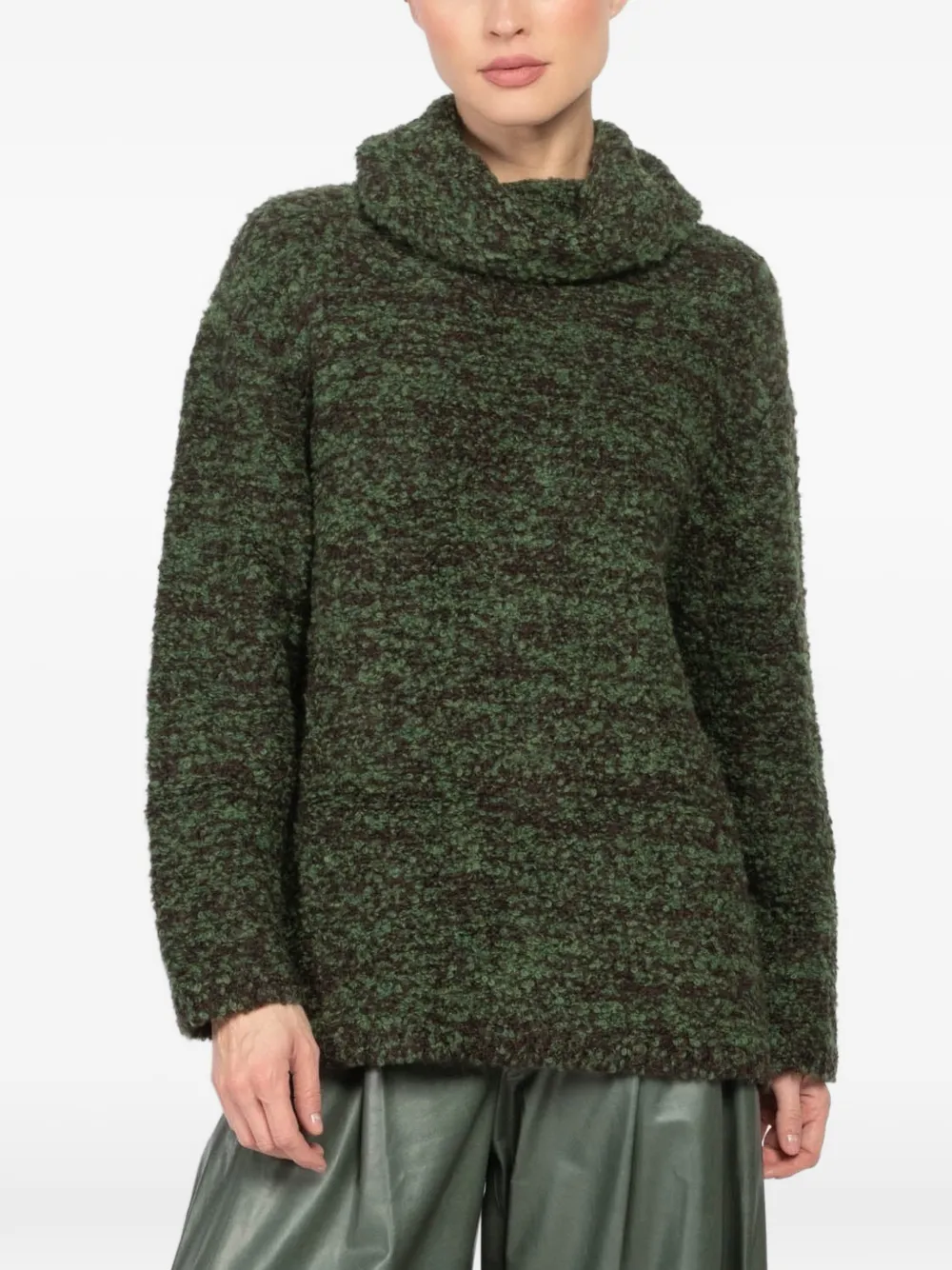 The Elder Statesman roll-neck sweater - Verde