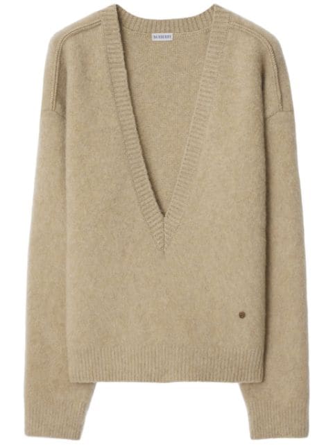 Burberry plunging V-neck jumper