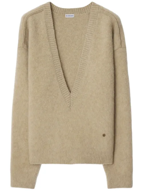 Pull à col v profond - Burberry - Modalova