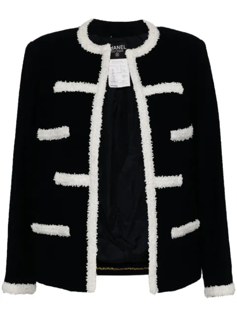 CHANEL Pre-Owned chamarra sin cuello 1995