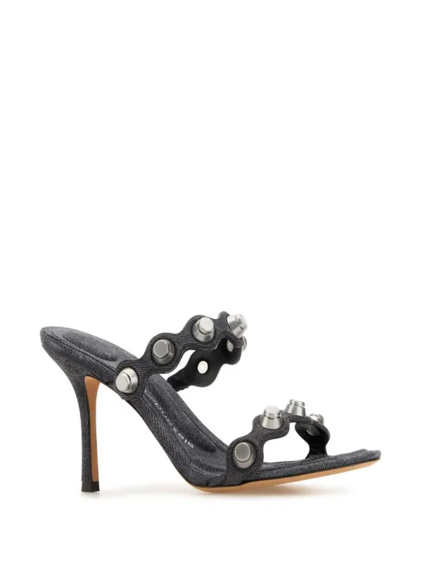 シューズ・サンダルその他 ALEXANDER WANG Woman Flat sandals Grey 30221S059 041 Alexander Wang 85mm Riot Sandals | Grey | FARFETCH