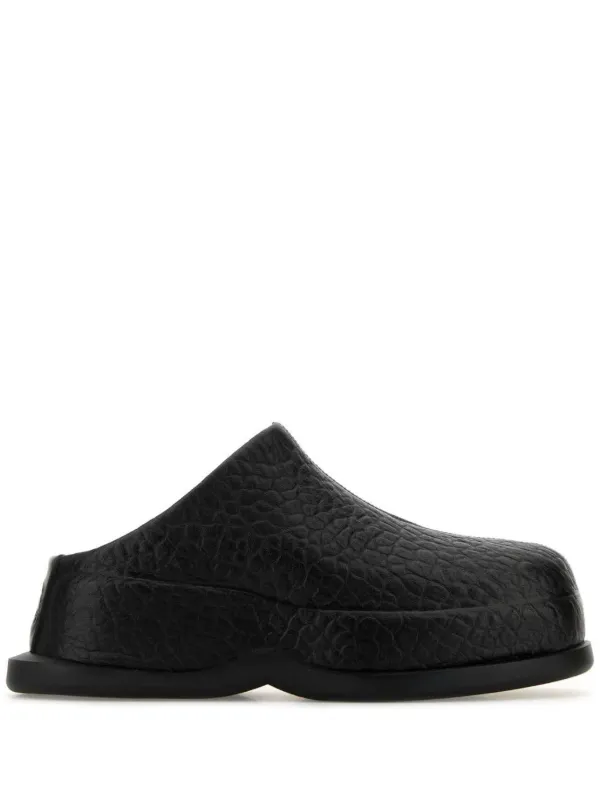 サンダル・ミュール Alexander Mcqueen Black Leather Mules 25627942_55655975_600.jpg
