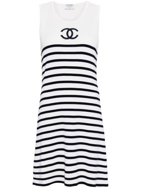 CHANEL 1990-2000 striped dress Women