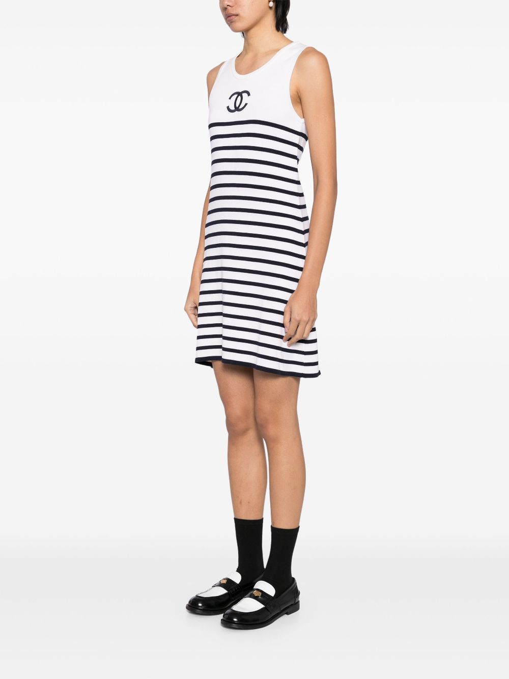 CHANEL 1990-2000 striped dress Women