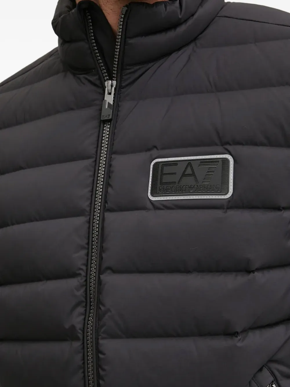 Ea7 Emporio Armani Jack met rits en logo Zwart