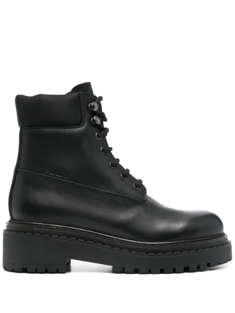 Prada leather combat boots