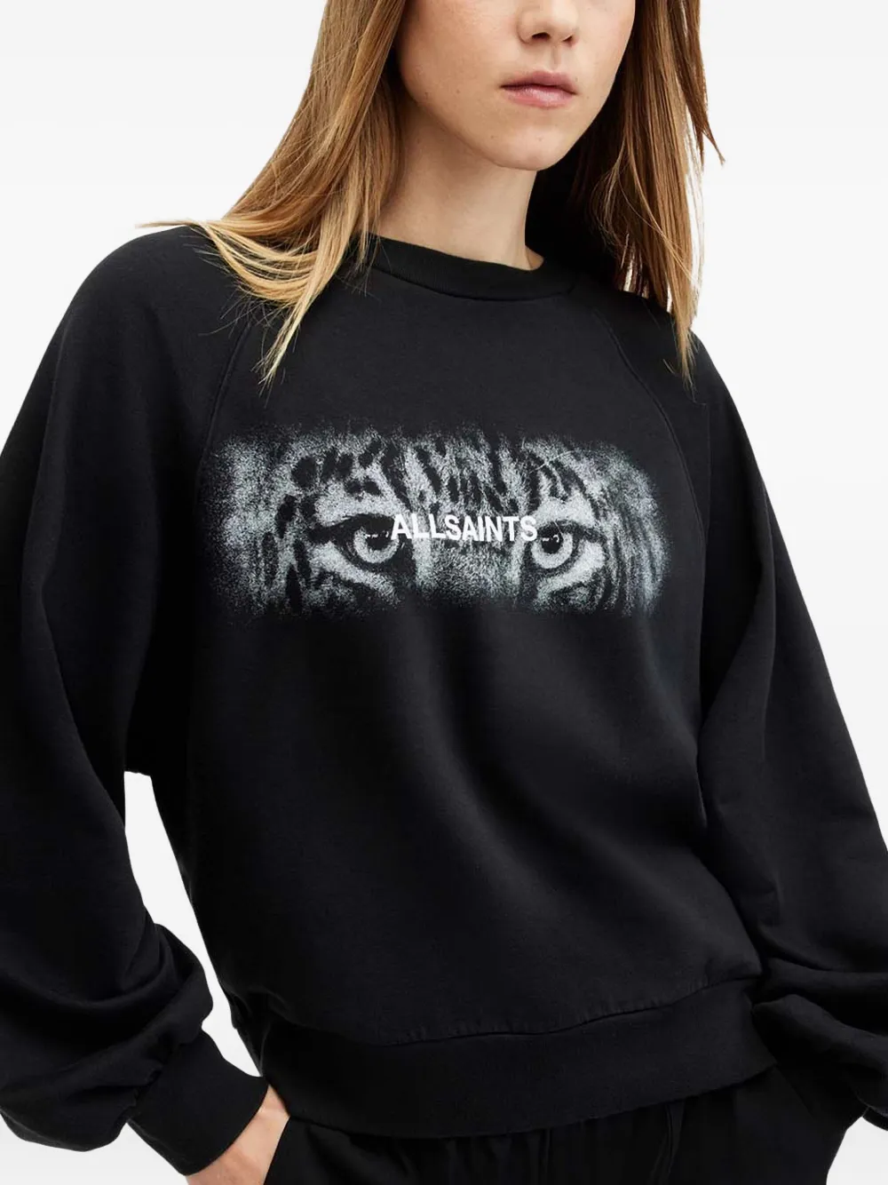 Allsaints Stare Cygni Sweatshirt In Black