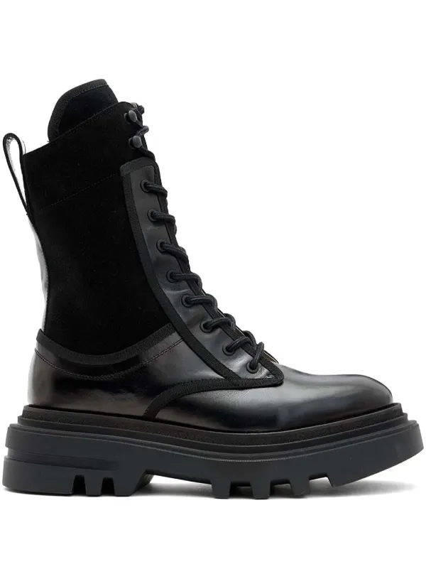 AllSaints レザー ブーツ | ブラック | FARFETCH JP