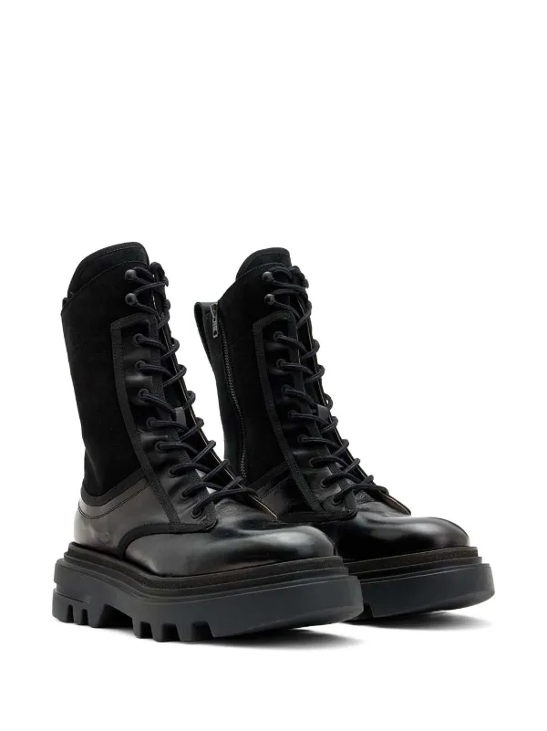 AllSaints レザー ブーツ | ブラック | FARFETCH JP