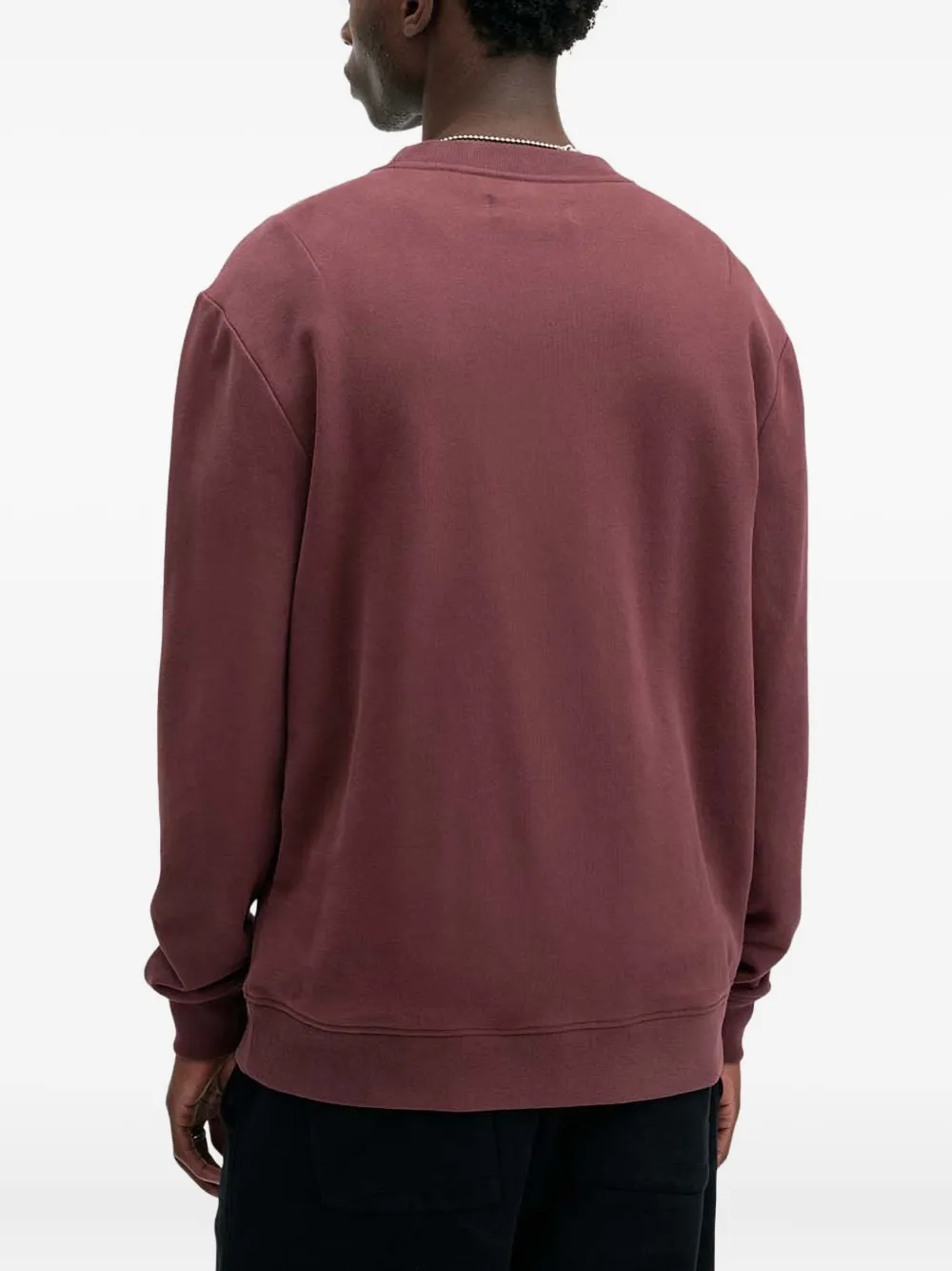 AllSaints Sweater met ronde hals en geborduurde raaf Rood