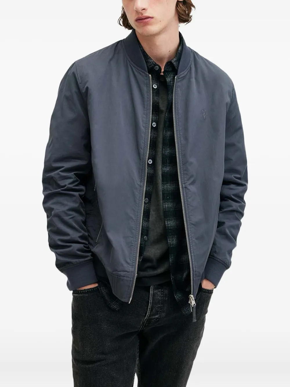 AllSaints logo-embroidered bomber jacket | Bomber Jackets | Image 2
