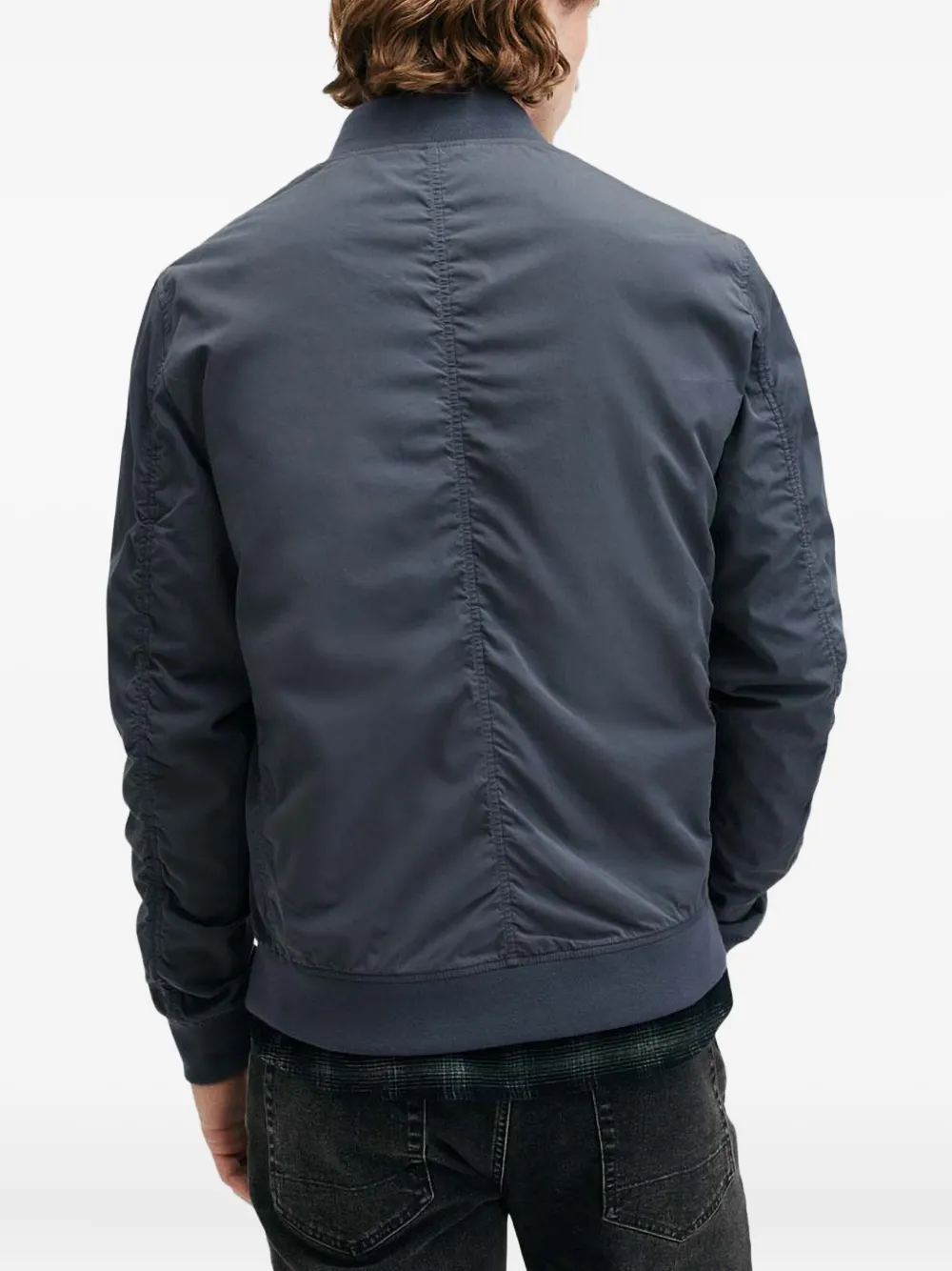 AllSaints Bomberjack met geborduurd logo Blauw