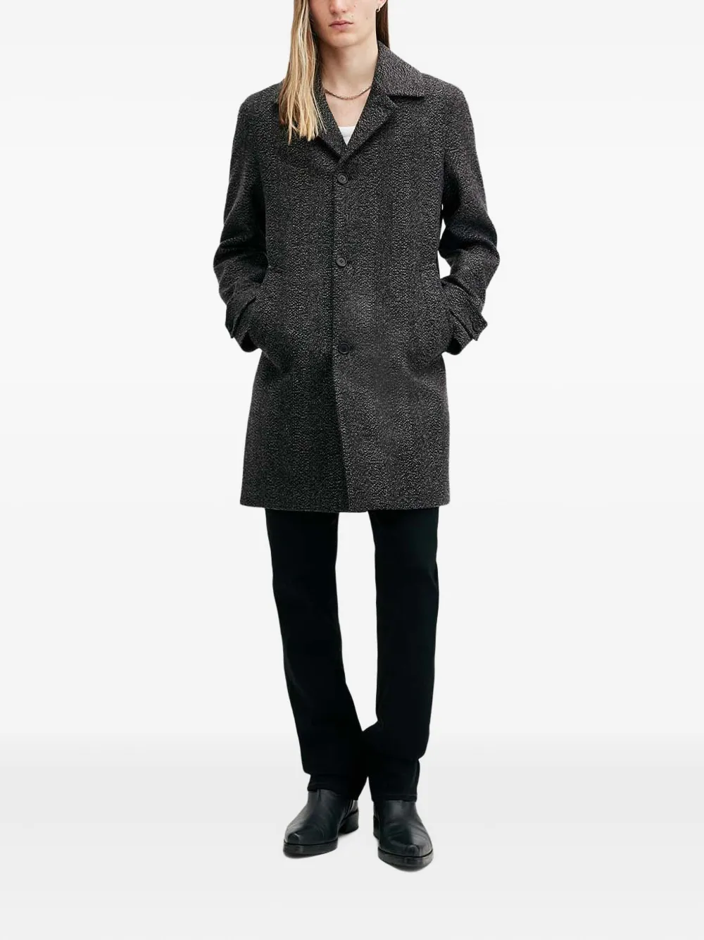 AllSaints speckled-weave overcoat | Shirt Jackets | Image 2