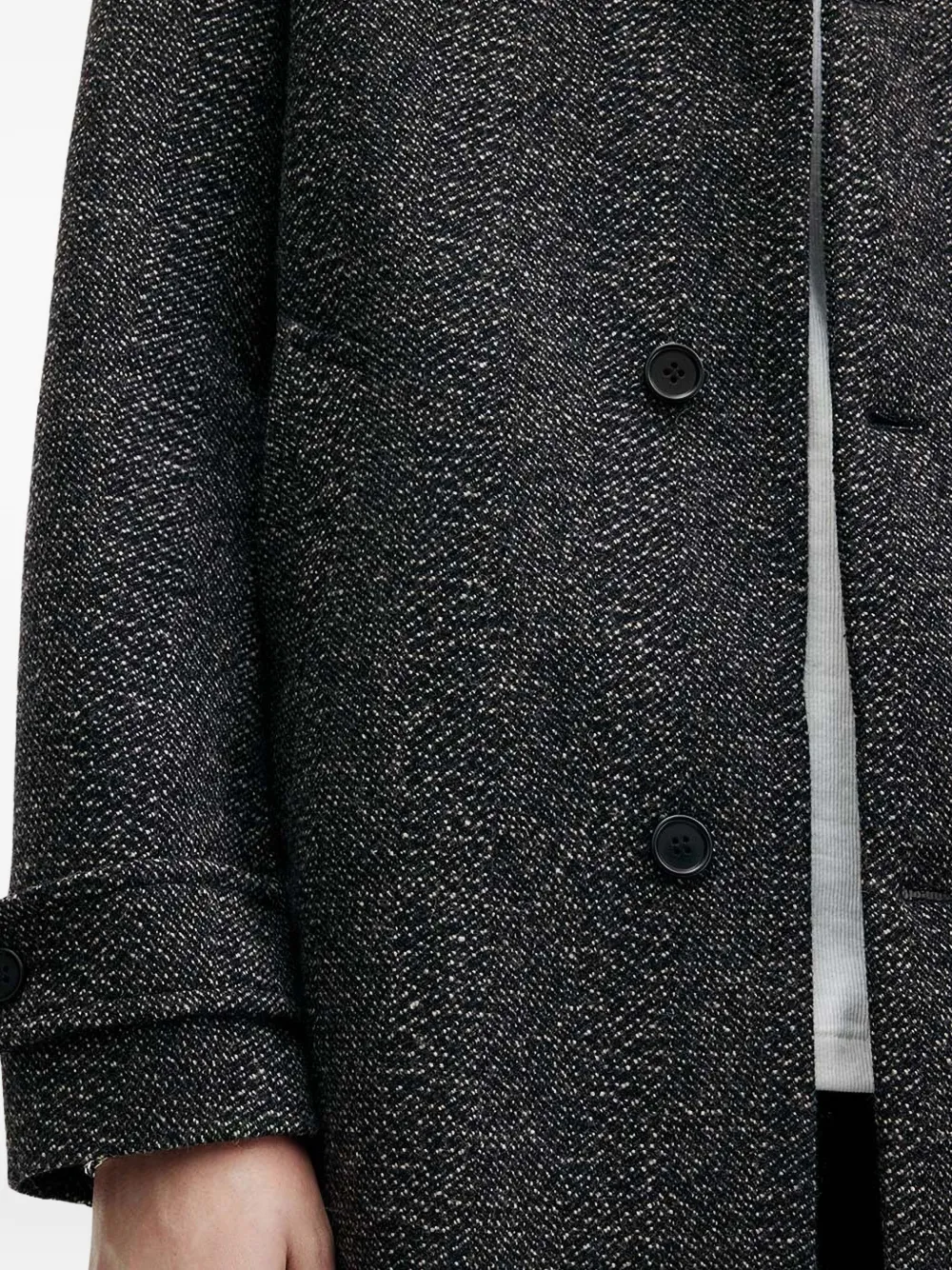 AllSaints Overjas met gespikkeld weefsel Zwart