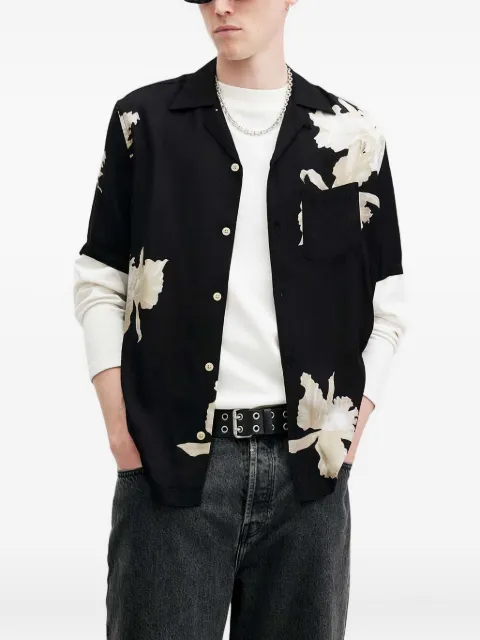 AllSaints Lachaise floral-print short-sleeve shirt
