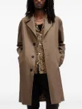 AllSaints Montell Mac button-fastening coat - Brown