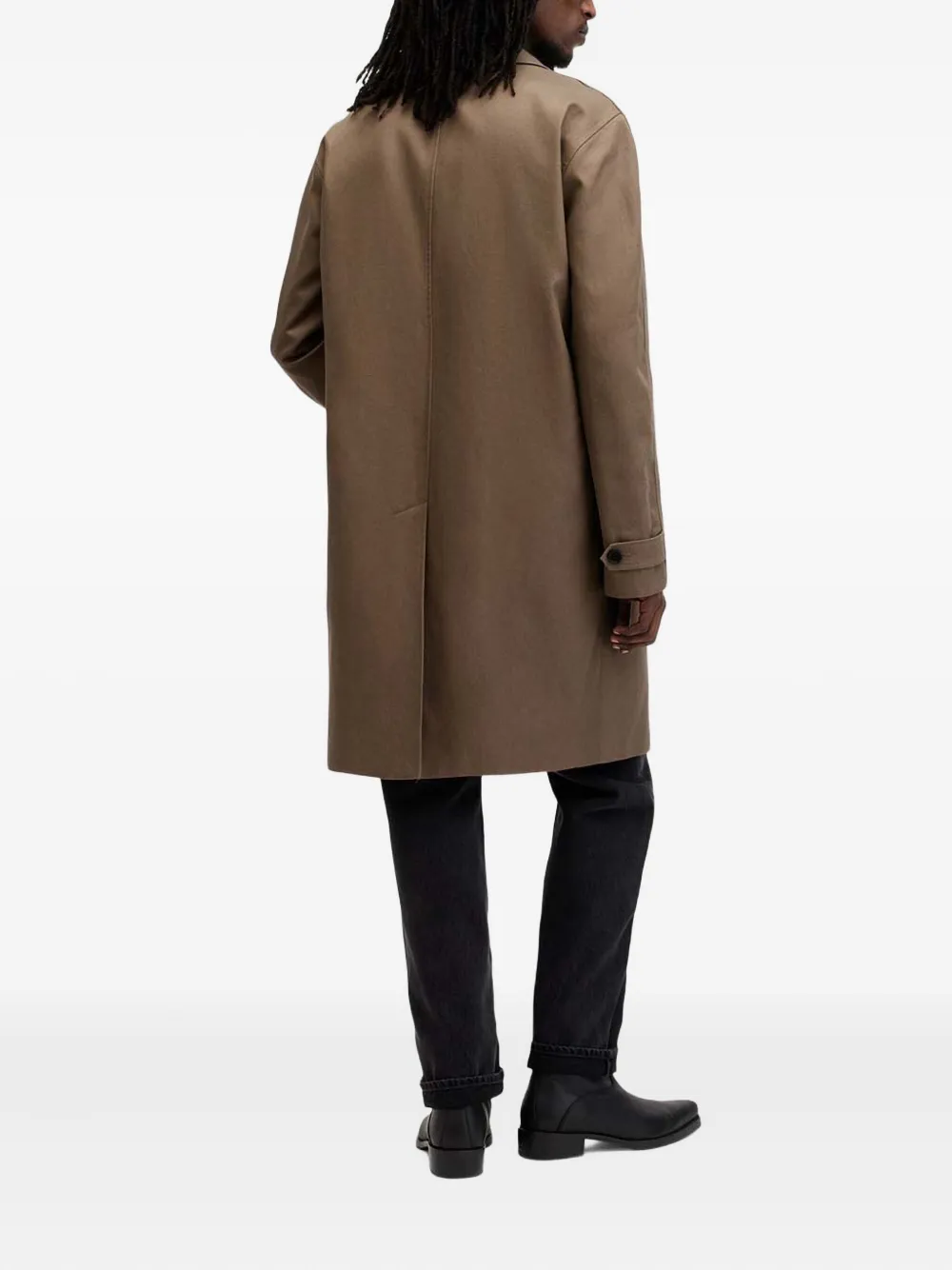 AllSaints Montell Mac button-fastening coat | Single Breasted Coats | Image 2