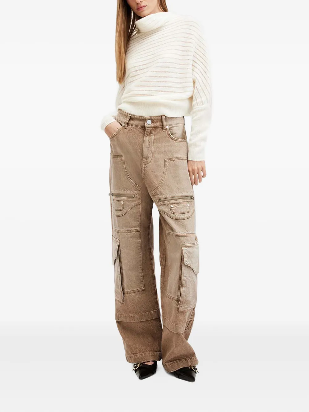  Allsaints Jersey Ridley A Rayas - Blanco 