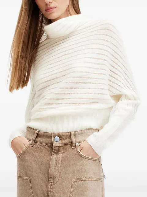 AllSaints Ridley striped high-neck sweater