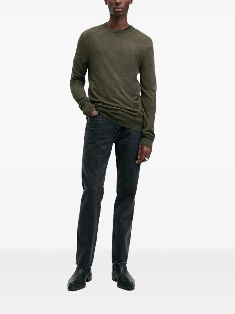 AllSaints Mode crew-neck wool sweater - Groen