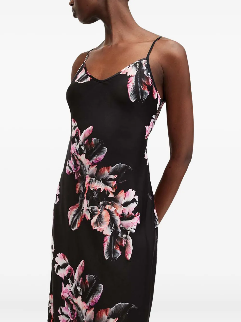 AllSaints Bryony jurk met bloemenprint Zwart