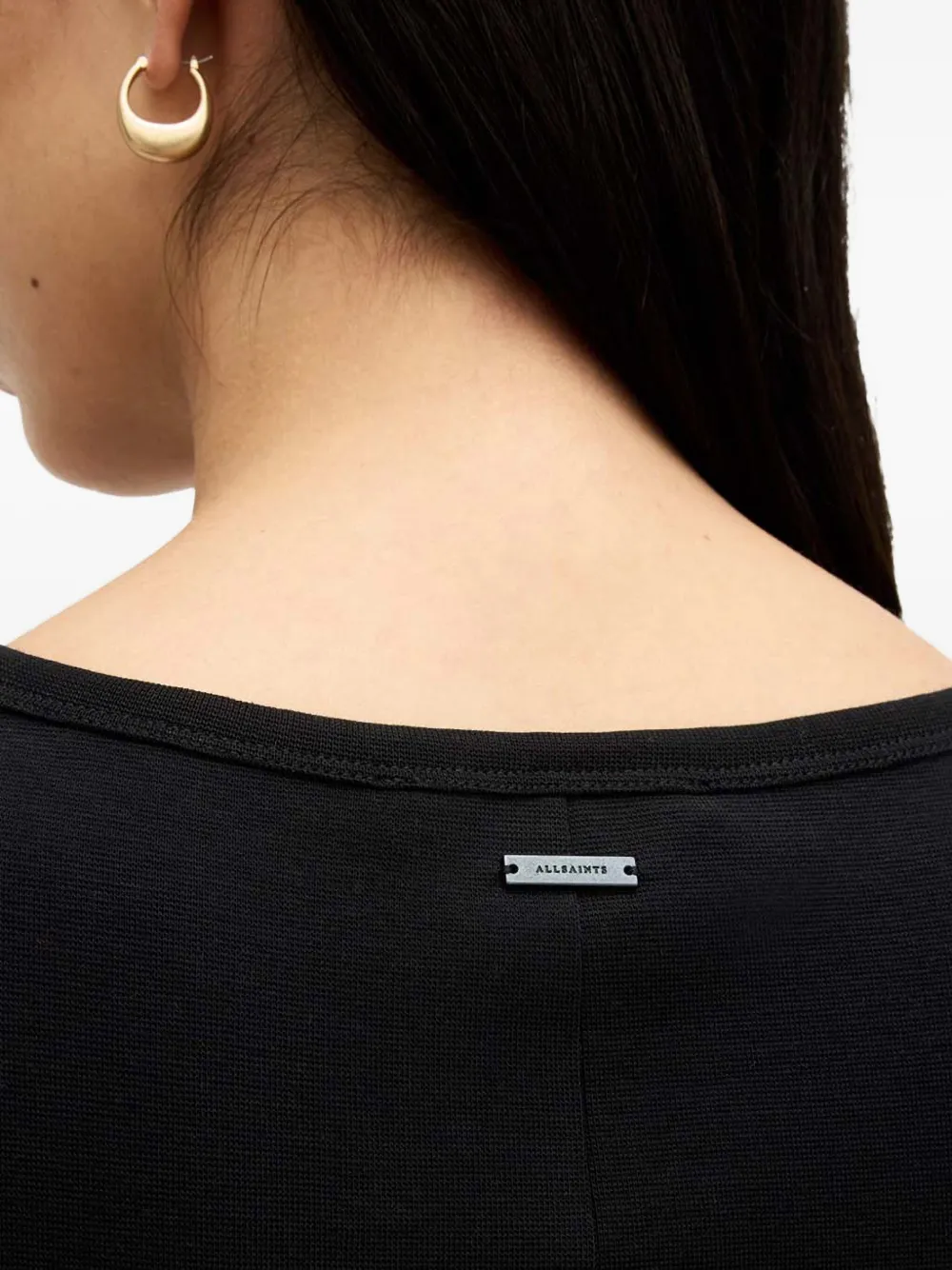 AllSaints Katarina maxi-jurk met split Zwart