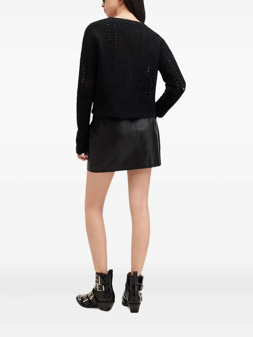 Allsaints Rock Mit Knopfleiste In Black