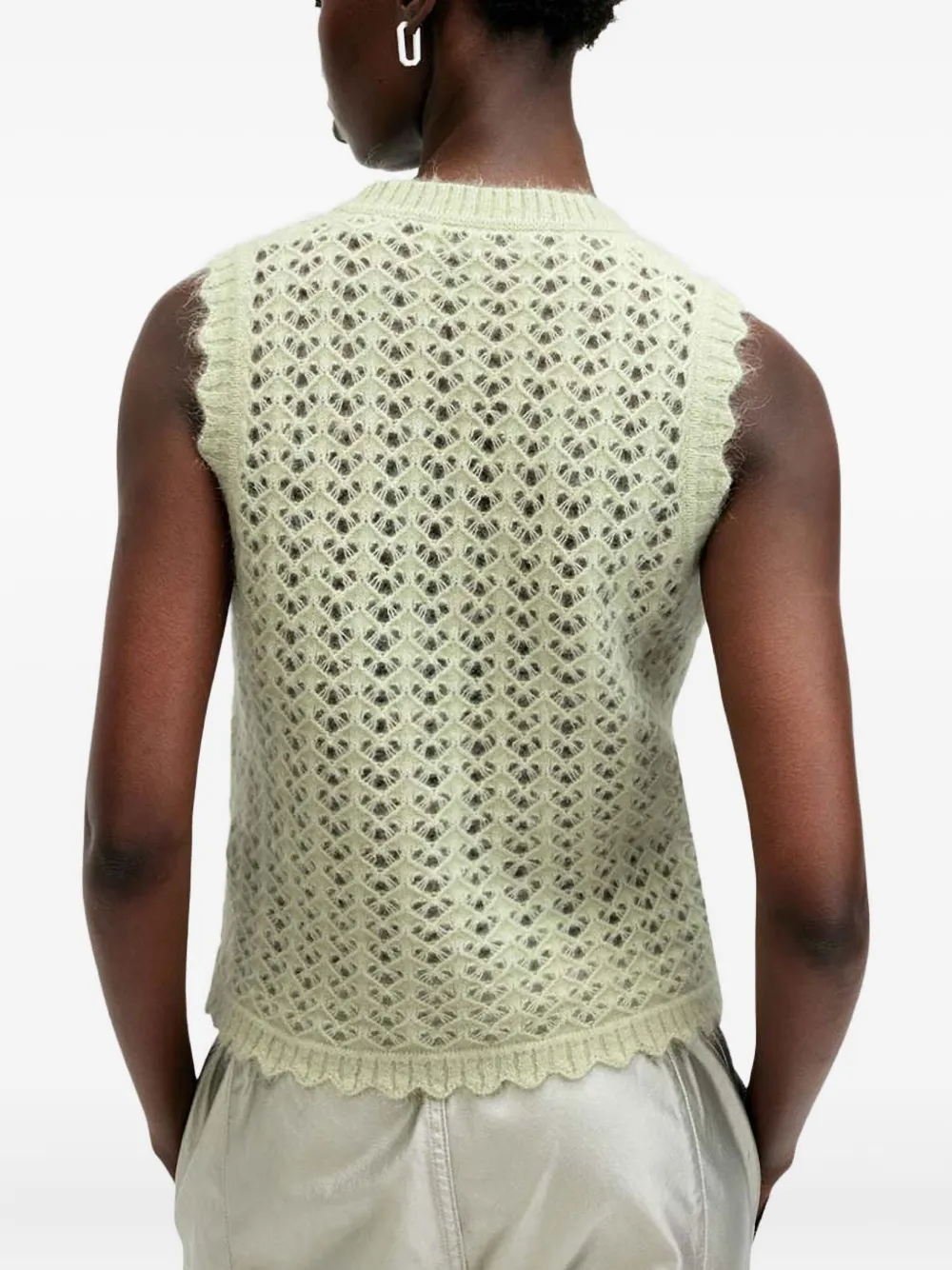 AllSaints Vivian opengebreide tanktop Groen